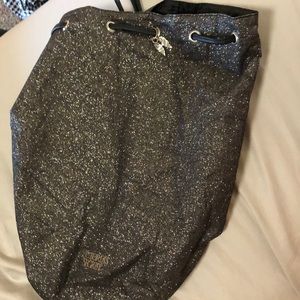 Victoria’s Secret drawstring bag (leather straps)